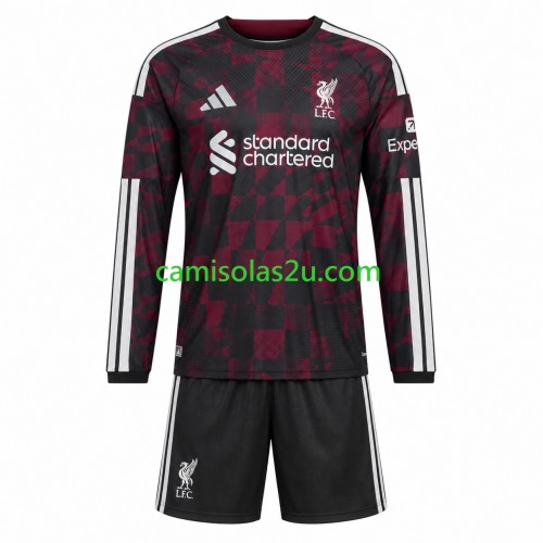 Camisolas de futebol Liverpool Criança Equipamento 3ª 2026/27 Manga Comprida Camisolas de futebol Liverpool Criança Equipamento 3ª 2026/27 Manga Comprida